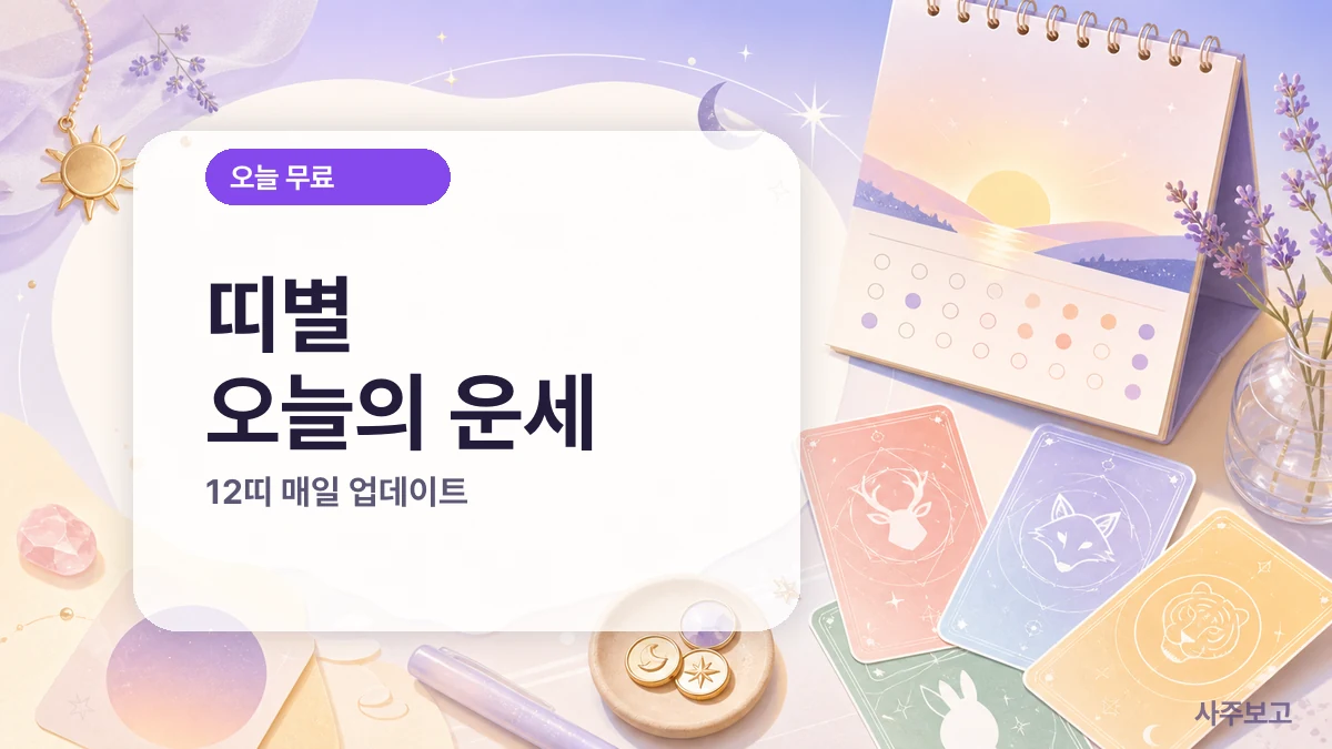 띠별 오늘의 운세 무료 썸네일