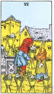 컵의 6(6 of Cups) tarot card illustration