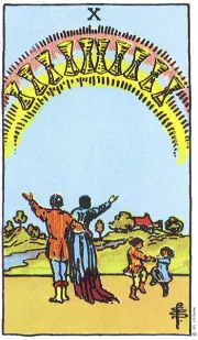 컵의 10(10 of Cups) tarot card illustration