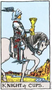 컵의 기사(Knight of Cups) tarot card illustration