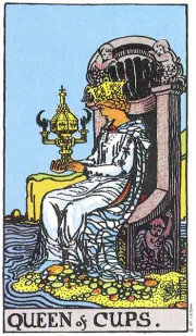 Queen of Cups tarot card illustration