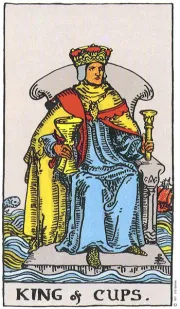 King of Cups tarot card illustration