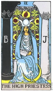 The High Priestess tarot card illustration