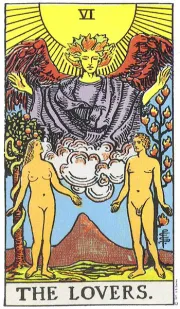 恋人(The Lovers) tarot card illustration