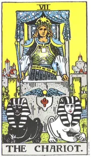 The Chariot tarot card illustration
