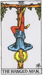 매달린 사람(The Hanged Man) tarot card illustration
