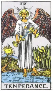 Temperance tarot card illustration