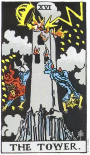 The Tower tarot card illustration