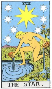 별(The Star) tarot card illustration