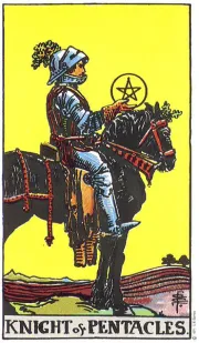 ペンタクルのナイト(Knight of Pentacles) tarot card illustration