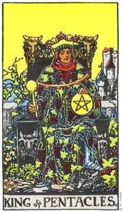 ペンタクルのキング(King of Pentacles) tarot card illustration