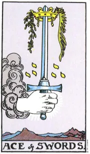 Ace of Swords tarot card illustration