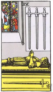 剣の4(4 of Swords) tarot card illustration