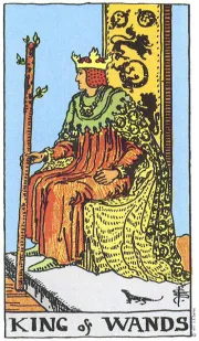 ワンドのキング(King of Wands) tarot card illustration